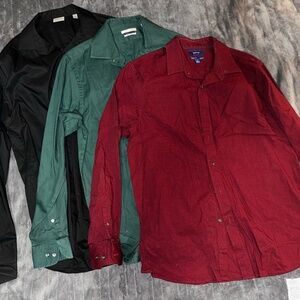 Lot of 3 Men's L Dress Shirts